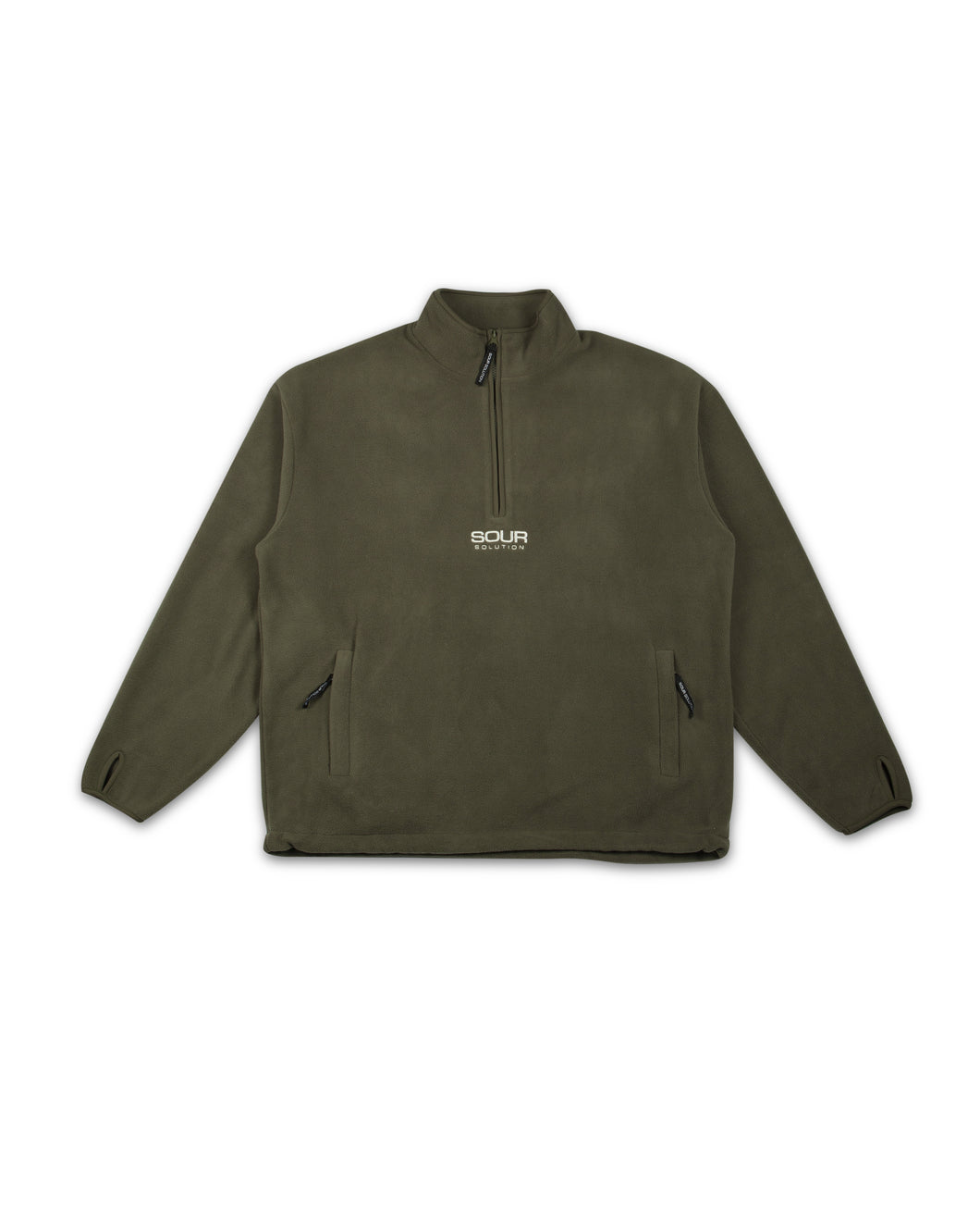 Sour Half Zip Micro Fleece – Olive